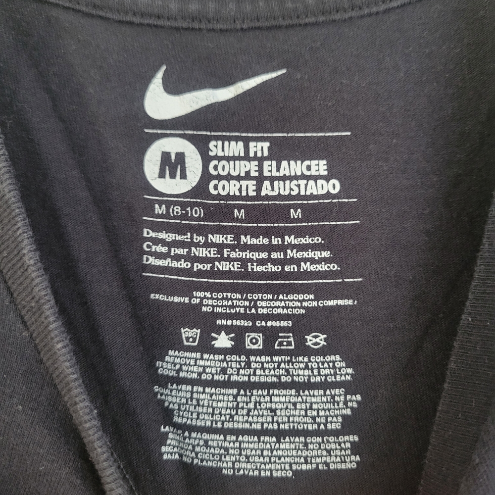 Nike Kids Black Tee with Pink 'Just For Kicks' Design - Picture 2 of 3